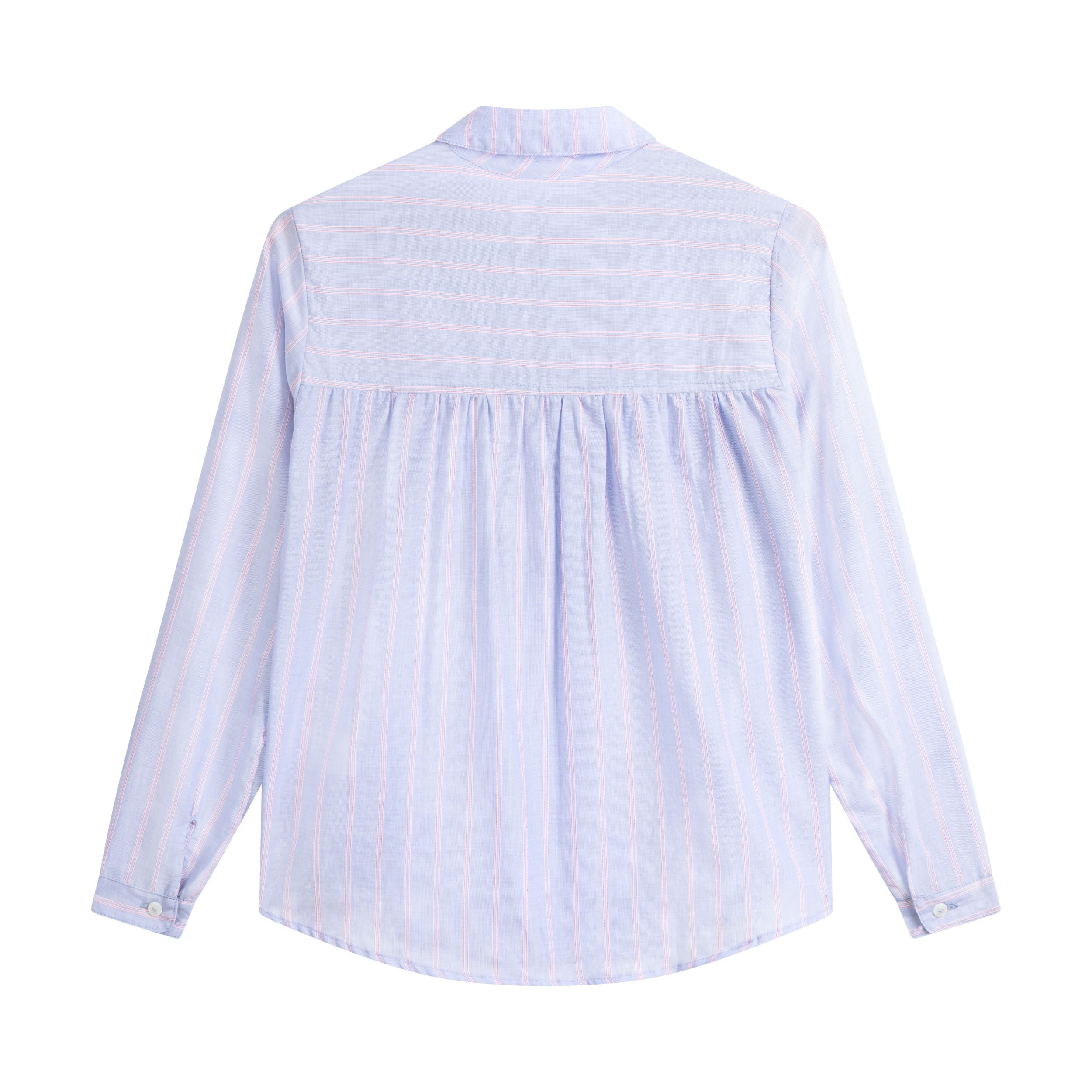 Carrier Company Long Sleeved Blouse in Blue and Red Stripe